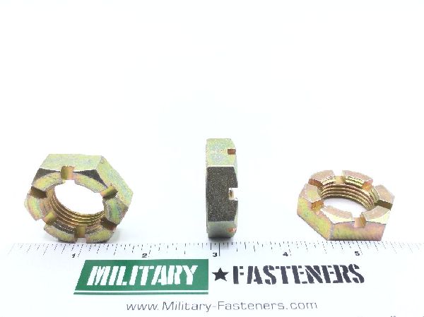 AN320-14 Plain Slotted Hexagon Nut (4)
