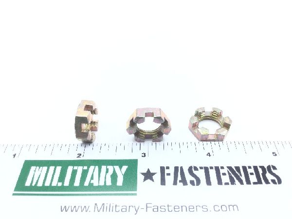 AN320-7 Plain Slotted Hexagon Nut (4)