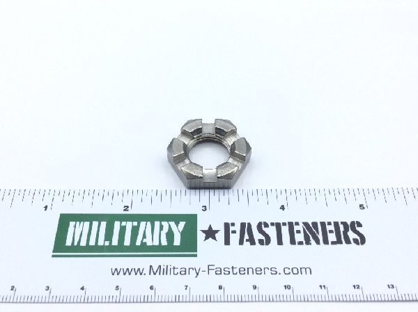 AN320C10 Plain Slotted Hexagon Nut (5)