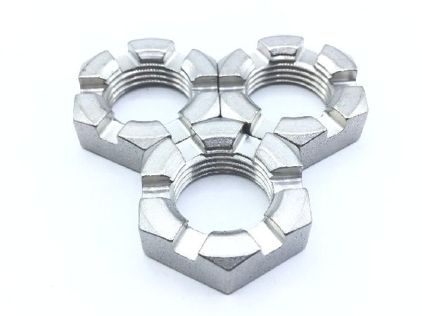 AN320C12 Plain Slotted Hexagon Nut