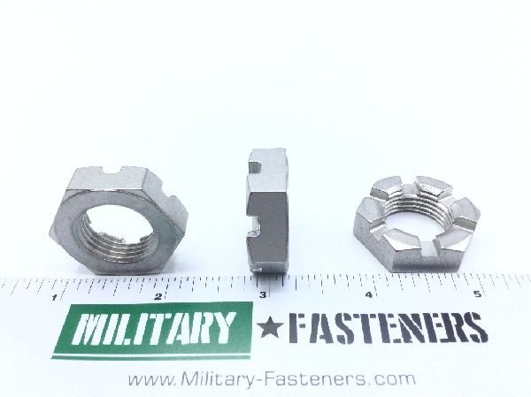 AN320C12 Plain Slotted Hexagon Nut (5)