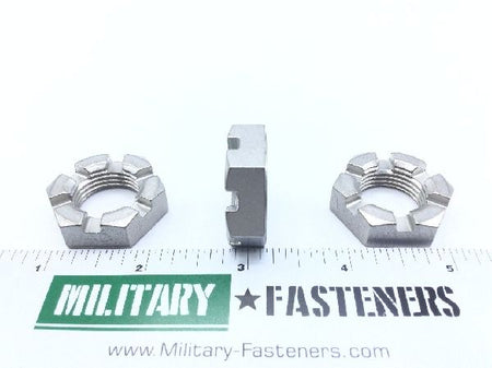 AN320C12 Plain Slotted Hexagon Nut (6)
