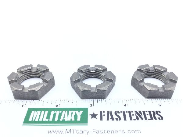 AN320C14 Plain Slotted Hexagon Nut (4)