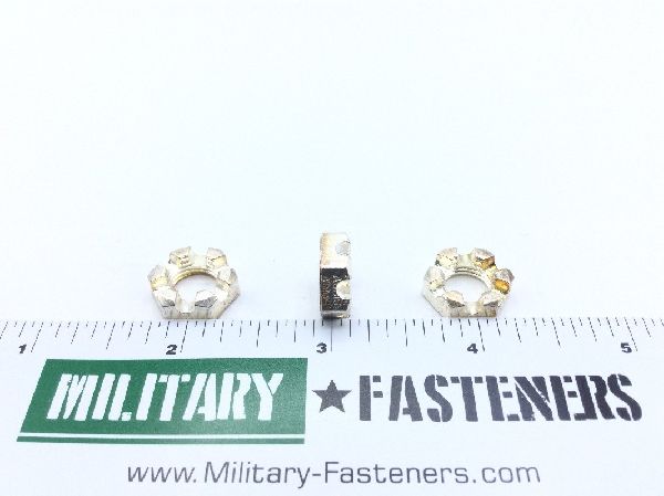 MS9364-12 Plain Slotted Hexagon Nut (6)