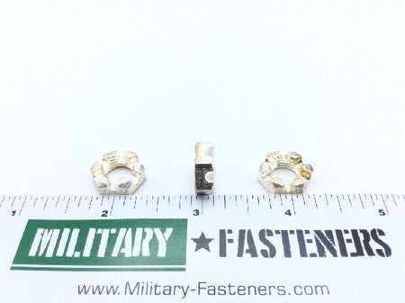 MS9364-12 Plain Slotted Hexagon Nut (6)