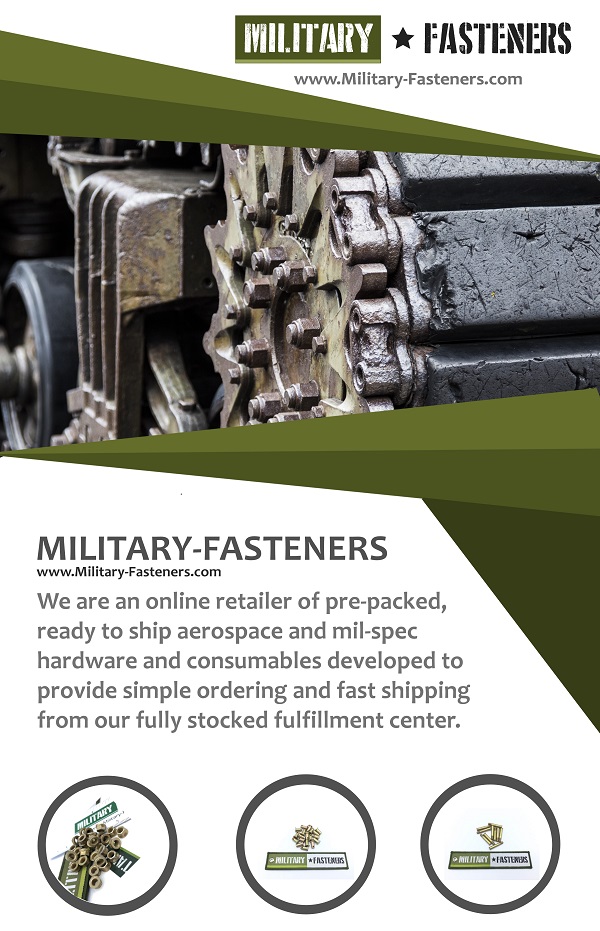 We are an online retailer of pre-packed, ready to ship aerospace and mil-spec hardware and consumables developed to provide simple ordering and fast shipping from our fully stocked fulfillment center.
