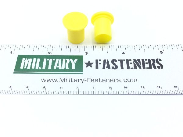 PACK OF 100 EA NOS YELLOW PLASTIC PROTECTIVE CAP PLUGS  P/N MS90376-8Y 